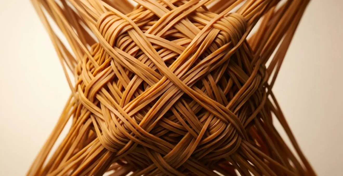 Réseau moléculaire de gluten montrant les protéines de gluténine et gliadine formant des liaisons serrées dans une pâte